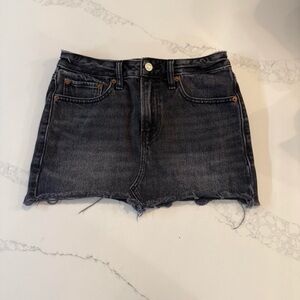 Abercrombie & Fitch Black Denim Mini Skirt